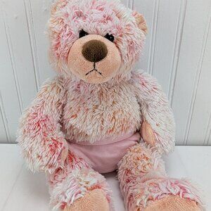 Build A Bear Orange Sherbet Swirl Teddy Plush 16" Stuffed Animal Pink Underwear